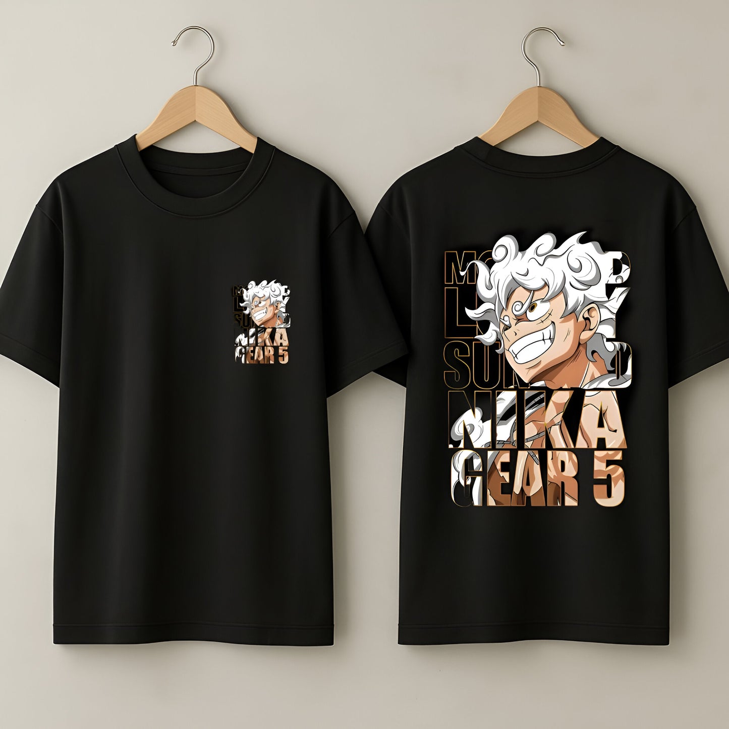 "Nika Gear 5 Burst" Unisex Drop Shoulder Anime Type Tee