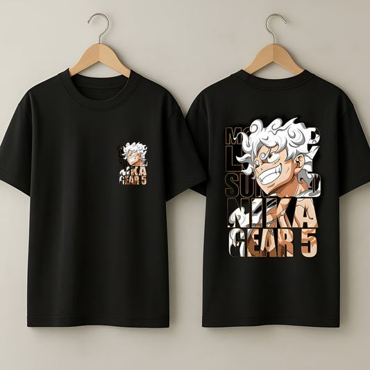 "Nika Gear 5 Burst" Unisex Drop Shoulder Anime Type Tee